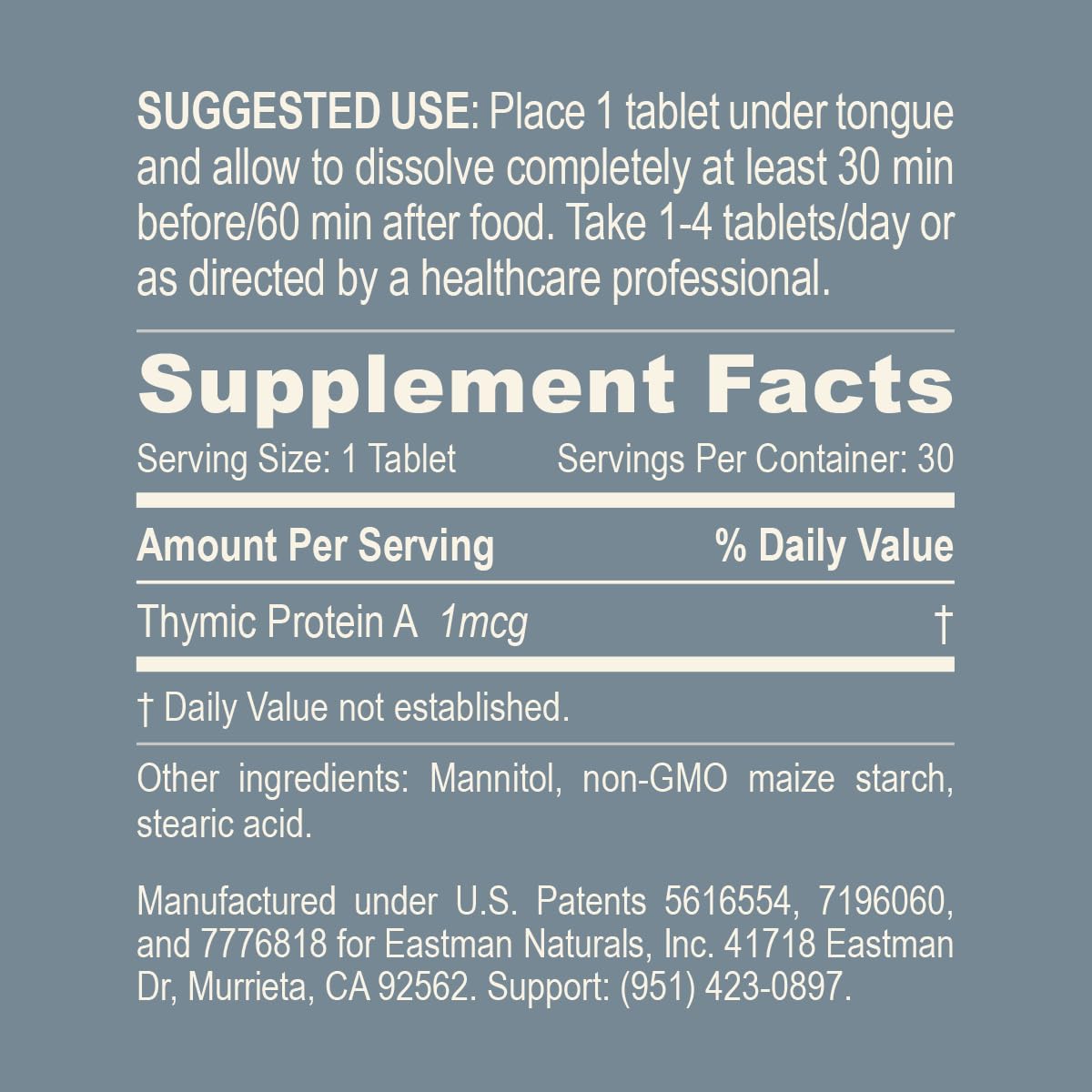 ProBoost Thymic Protein A tablets with measuring scoop