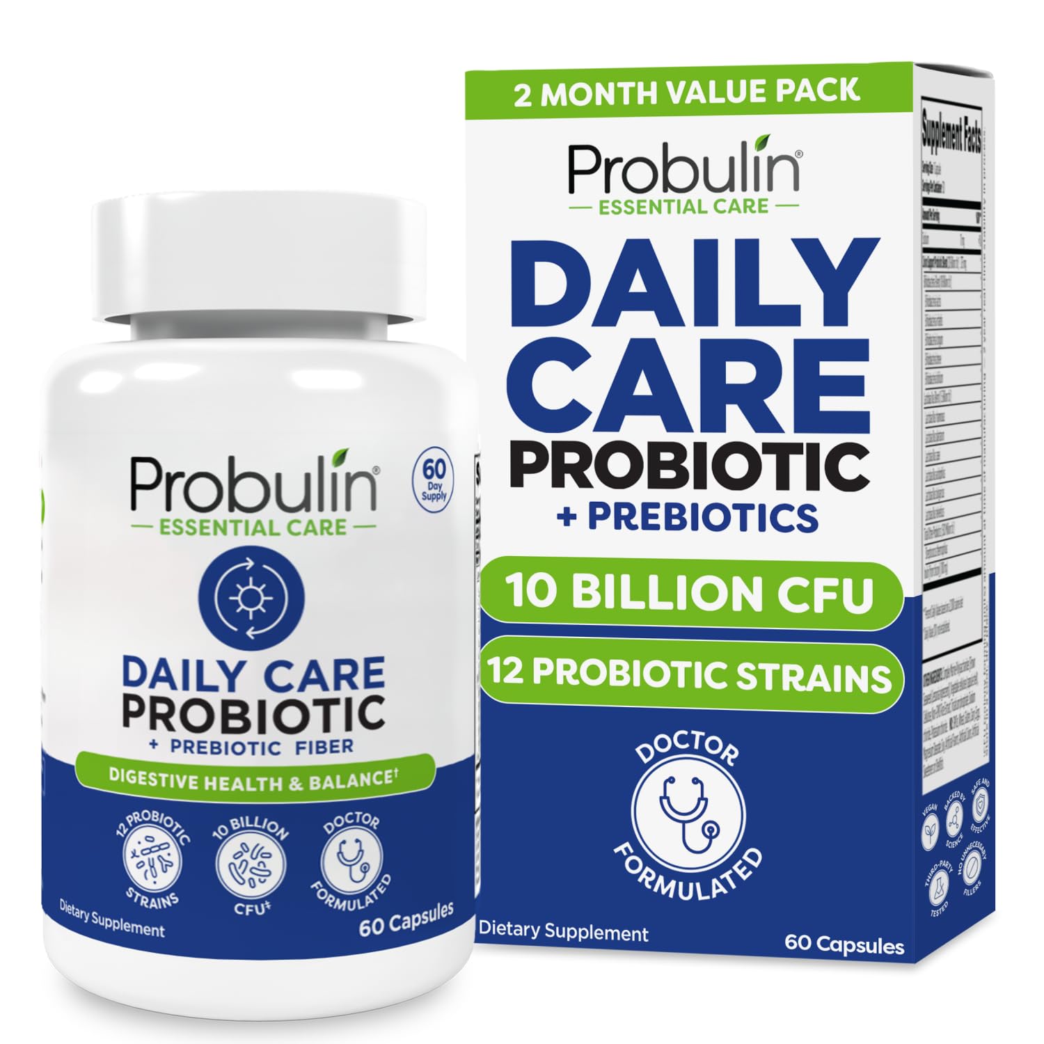 Probulin Daily Care Probiotic Capsules bottle front view