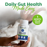 Probulin Daily Care Probiotic Capsules displayed with a glass of water