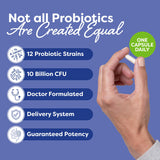 Probulin Daily Care Probiotic Capsules side view with label