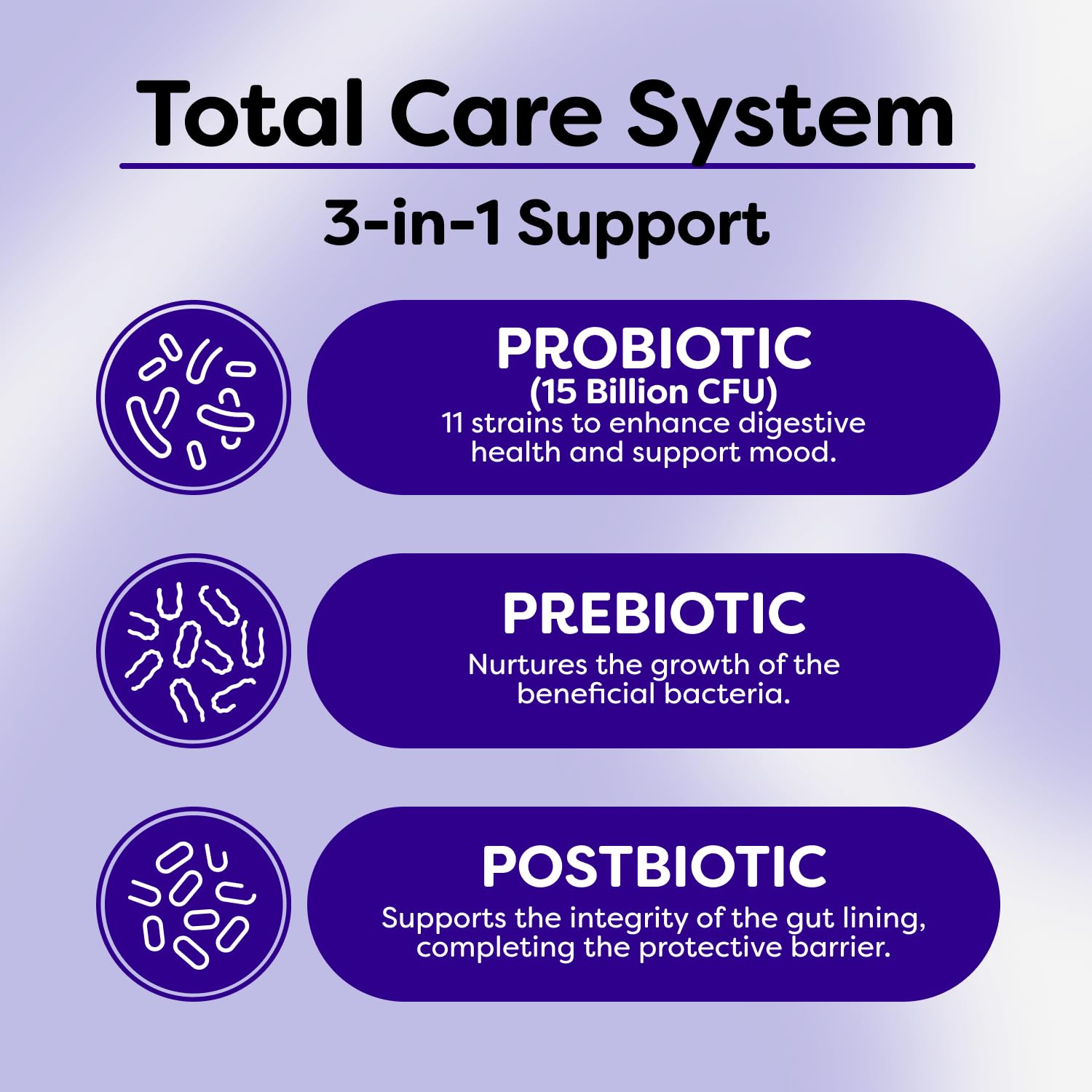 Probulin Total Care Mood Probiotic displayed with fruits