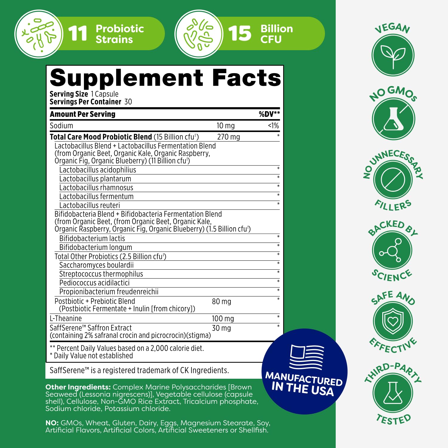 Probulin Total Care Mood Probiotic packaging on a kitchen counter