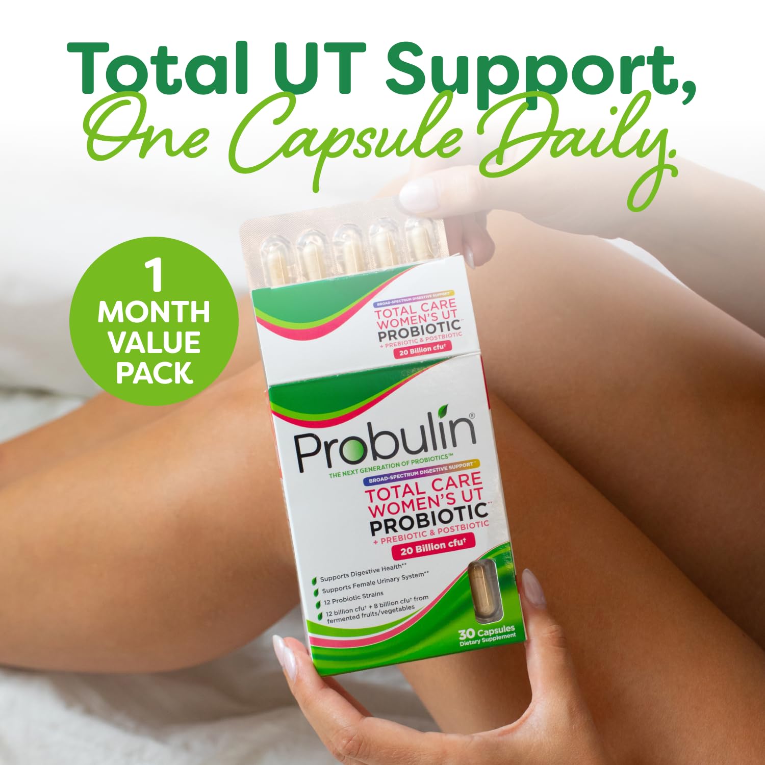Probulin Women's UT Probiotic Capsules close-up of capsules