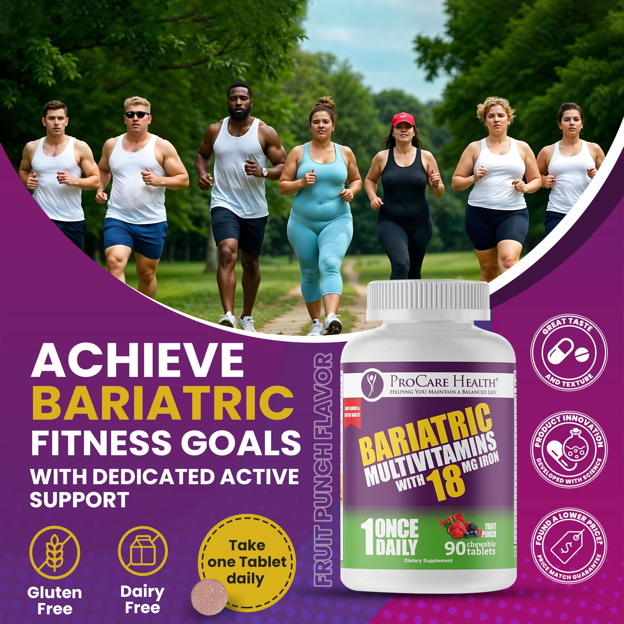 ProCare Health Bariatric Multivitamin Chewables nutritional information