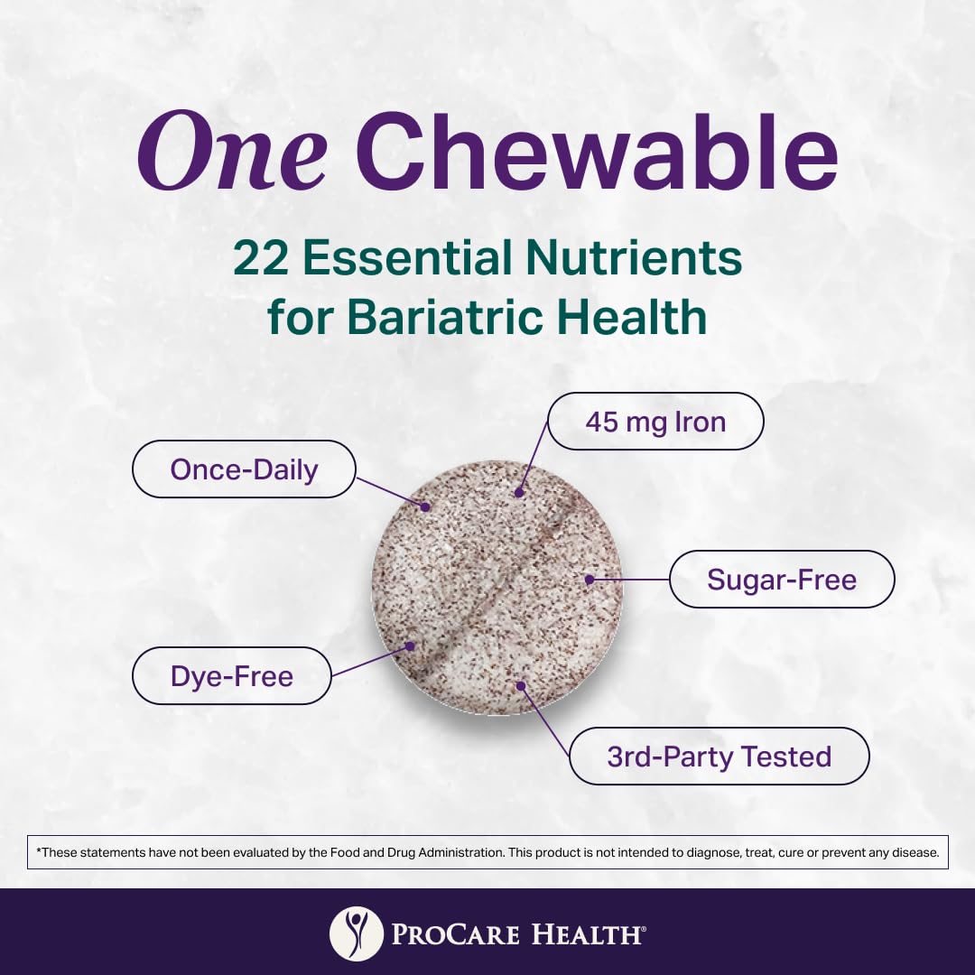 ProCare Health Bariatric Multivitamin nutritional information