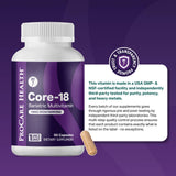 ProCare Health Bariatric Multivitamin with Iron capsule in a glass of water