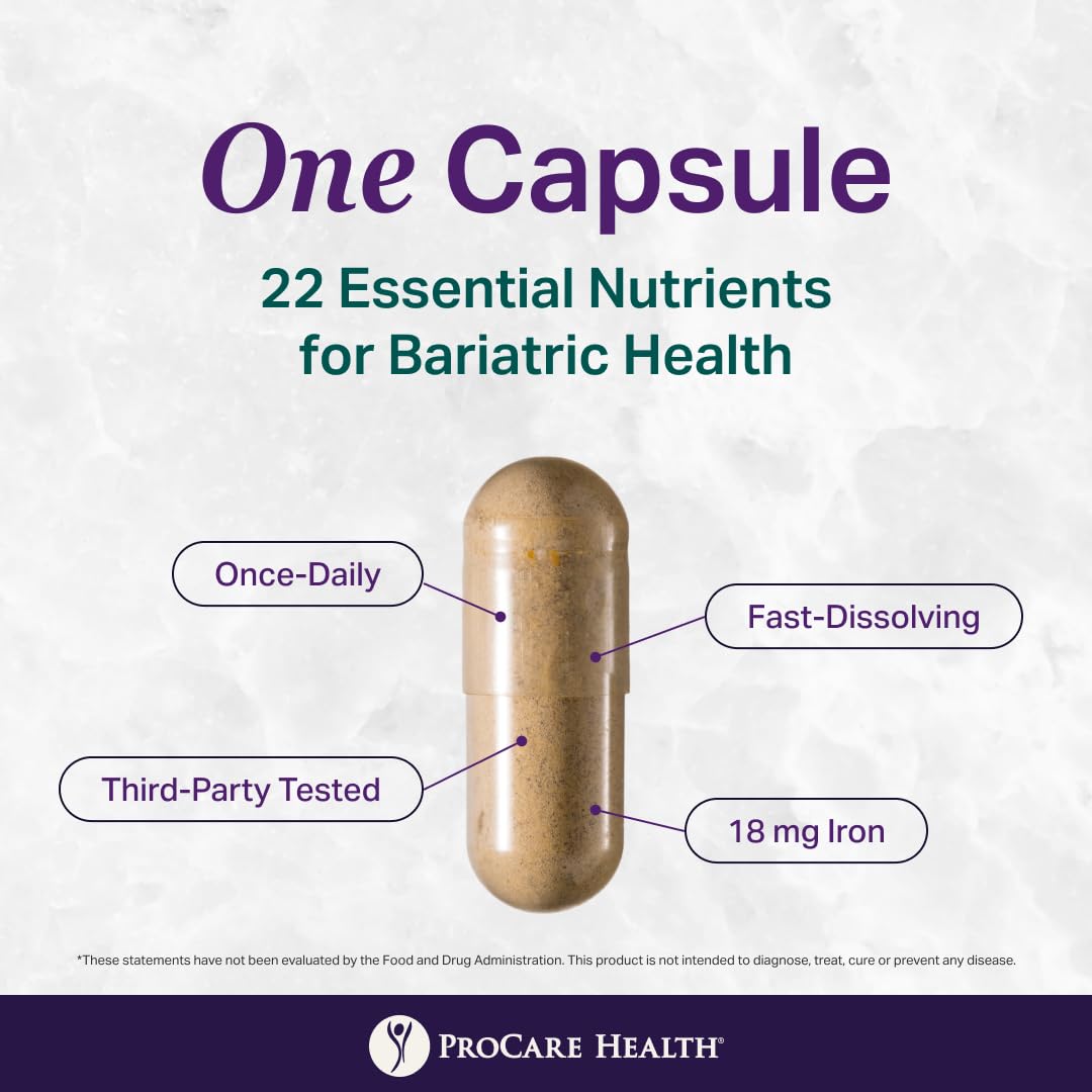 ProCare Health Bariatric Multivitamin with Iron ingredients list