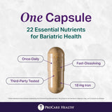 ProCare Health Bariatric Multivitamin with Iron ingredients list