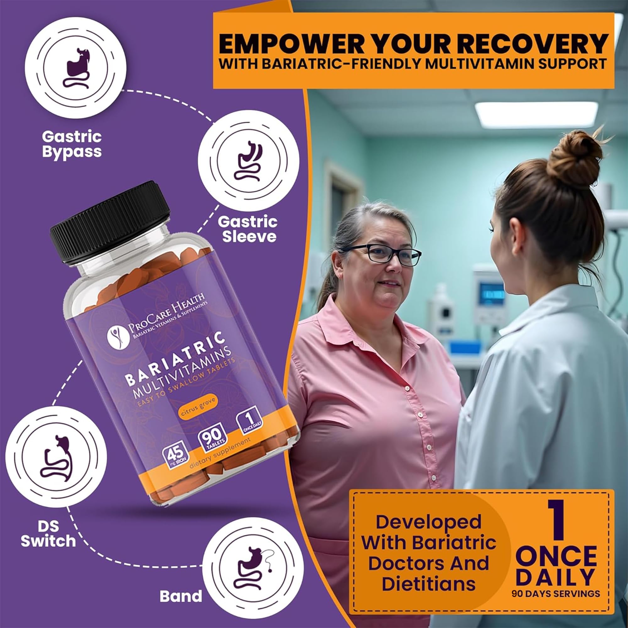 ProCare Health Bariatric Multivitamins 90 tablets packaging