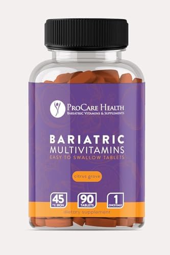 ProCare Health Bariatric Multivitamins 90 tablets with a glass of water
