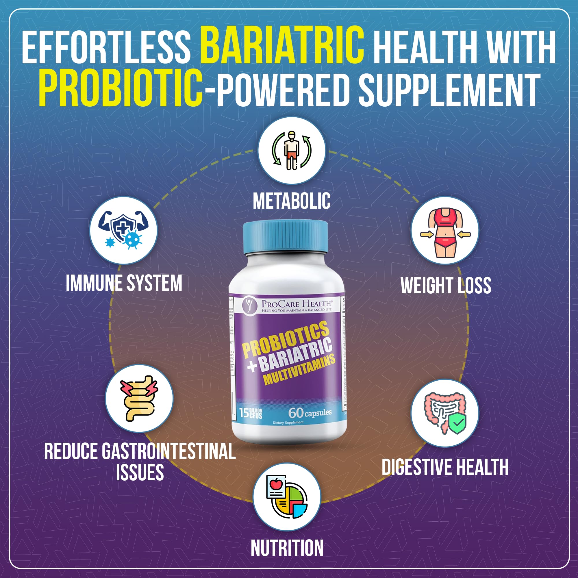ProCare Health Bariatric Multivitamins bottle side view