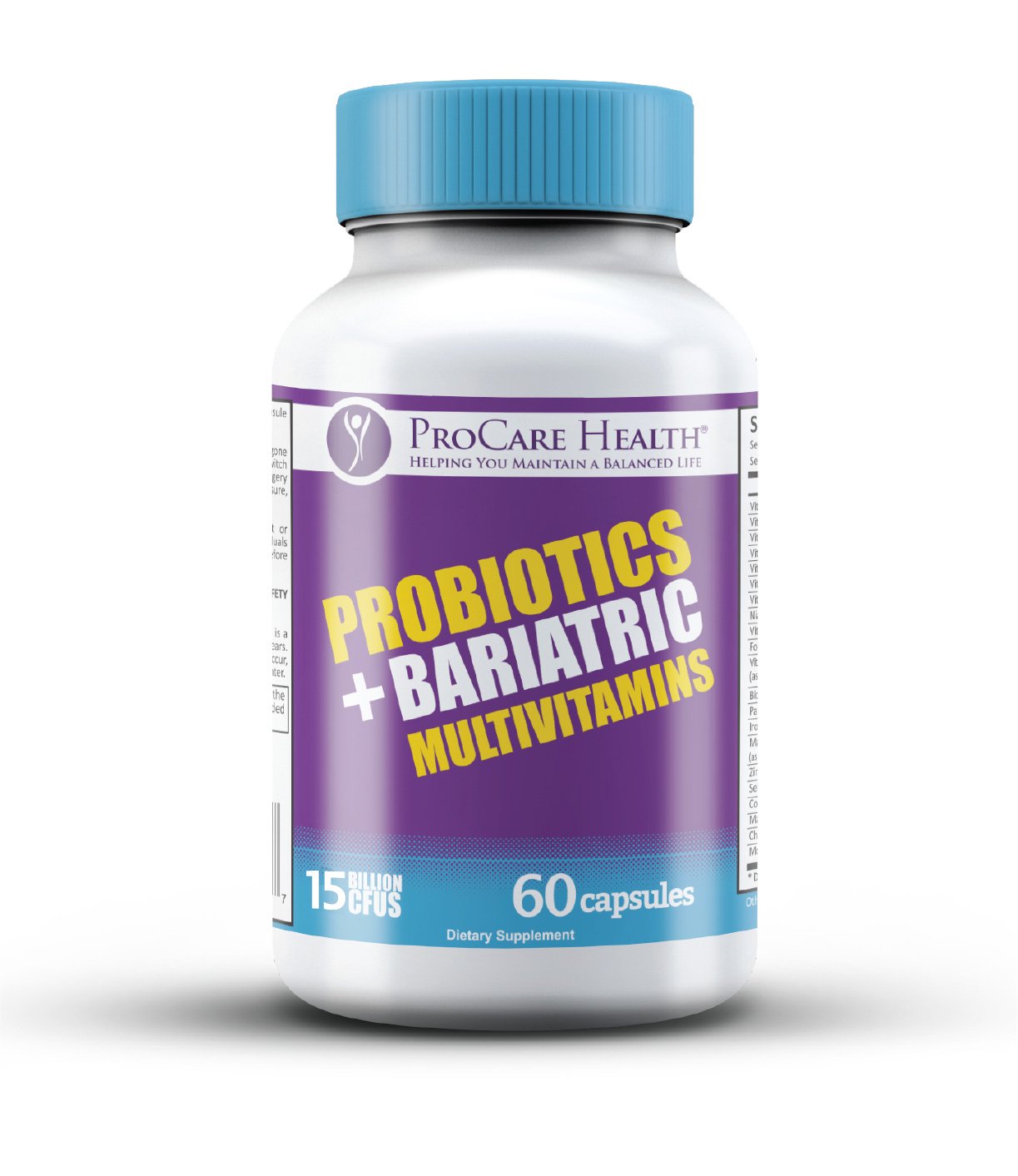 ProCare Health Bariatric Multivitamins bottle with a measuring spoon