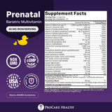 ProCare Health Bariatric Prenatal Multivitamin side view of the bottle