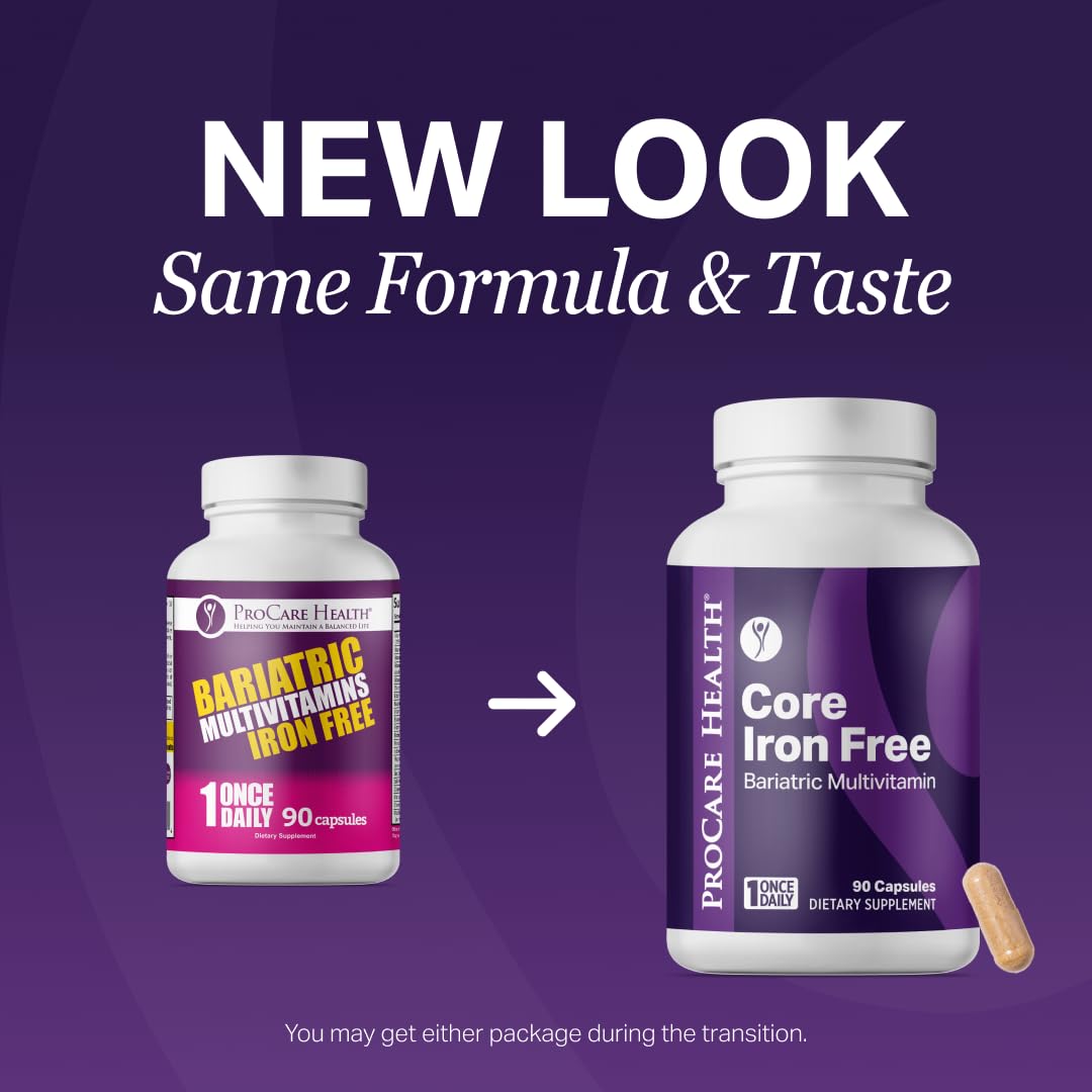 ProCare Health Iron-Free Multivitamin bottle side view