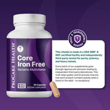 ProCare Health Iron-Free Multivitamin packaging details