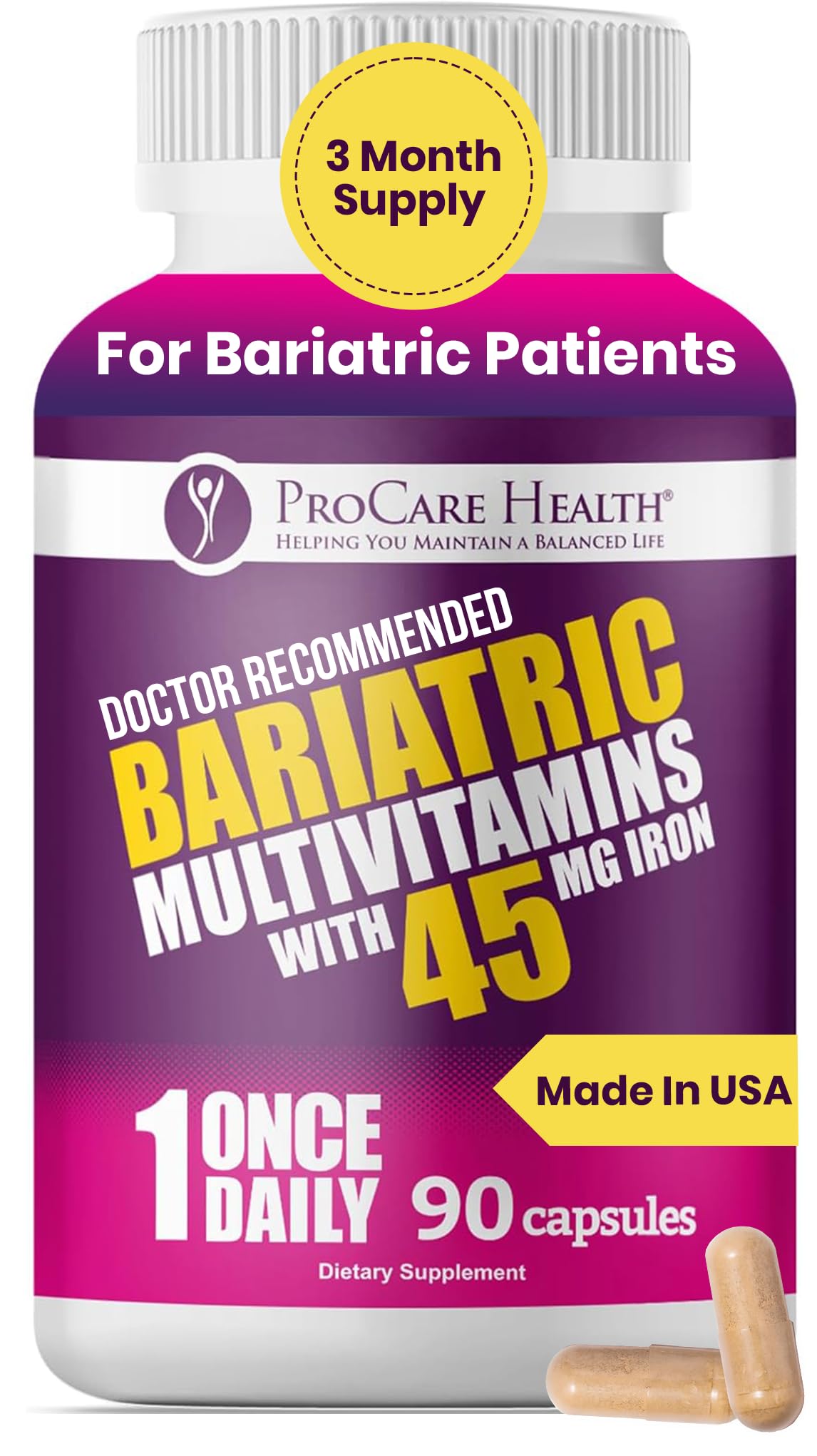 ProCare Health Multivitamin for Bariatric Patients bottle front view