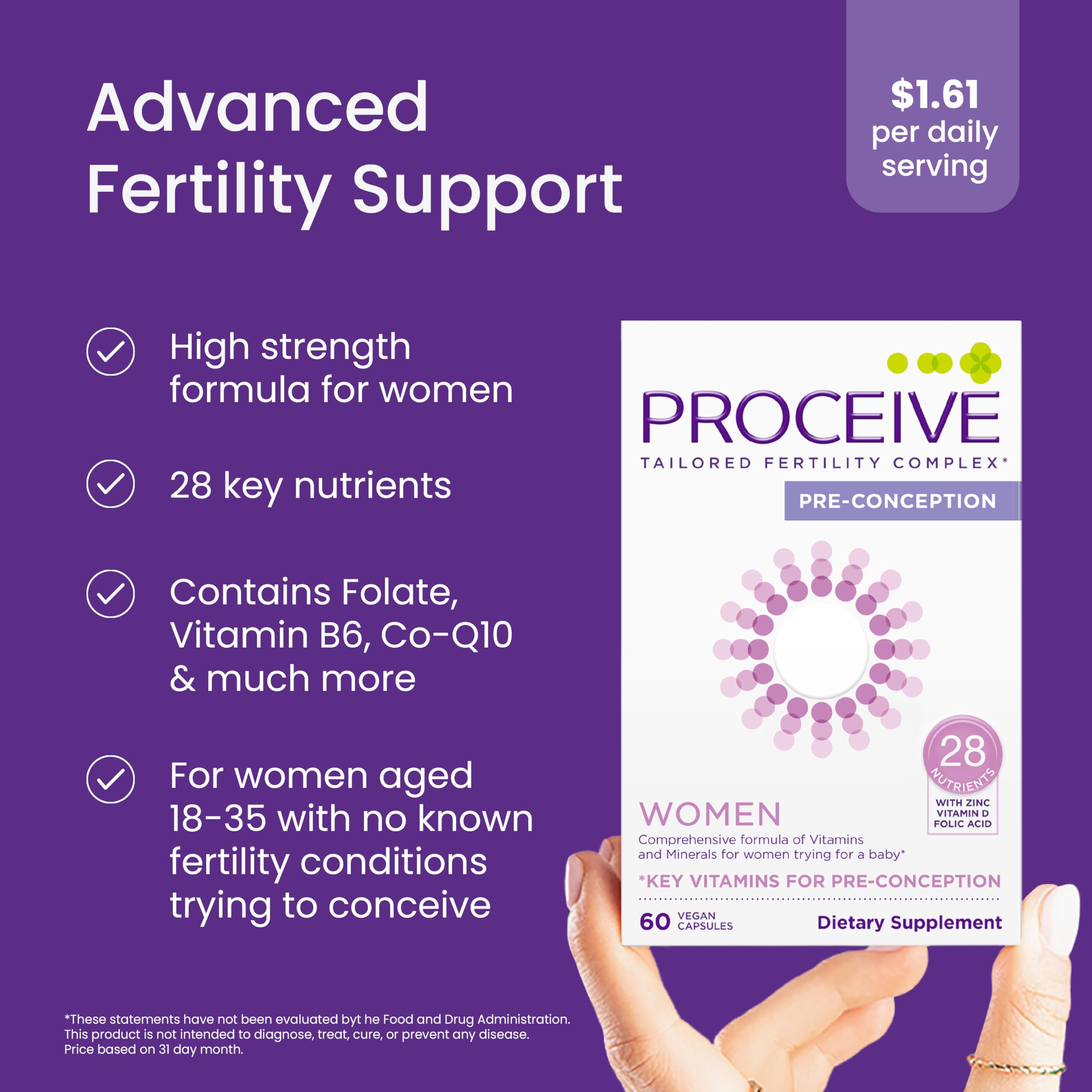 Proceive Women supplement facts and ingredients