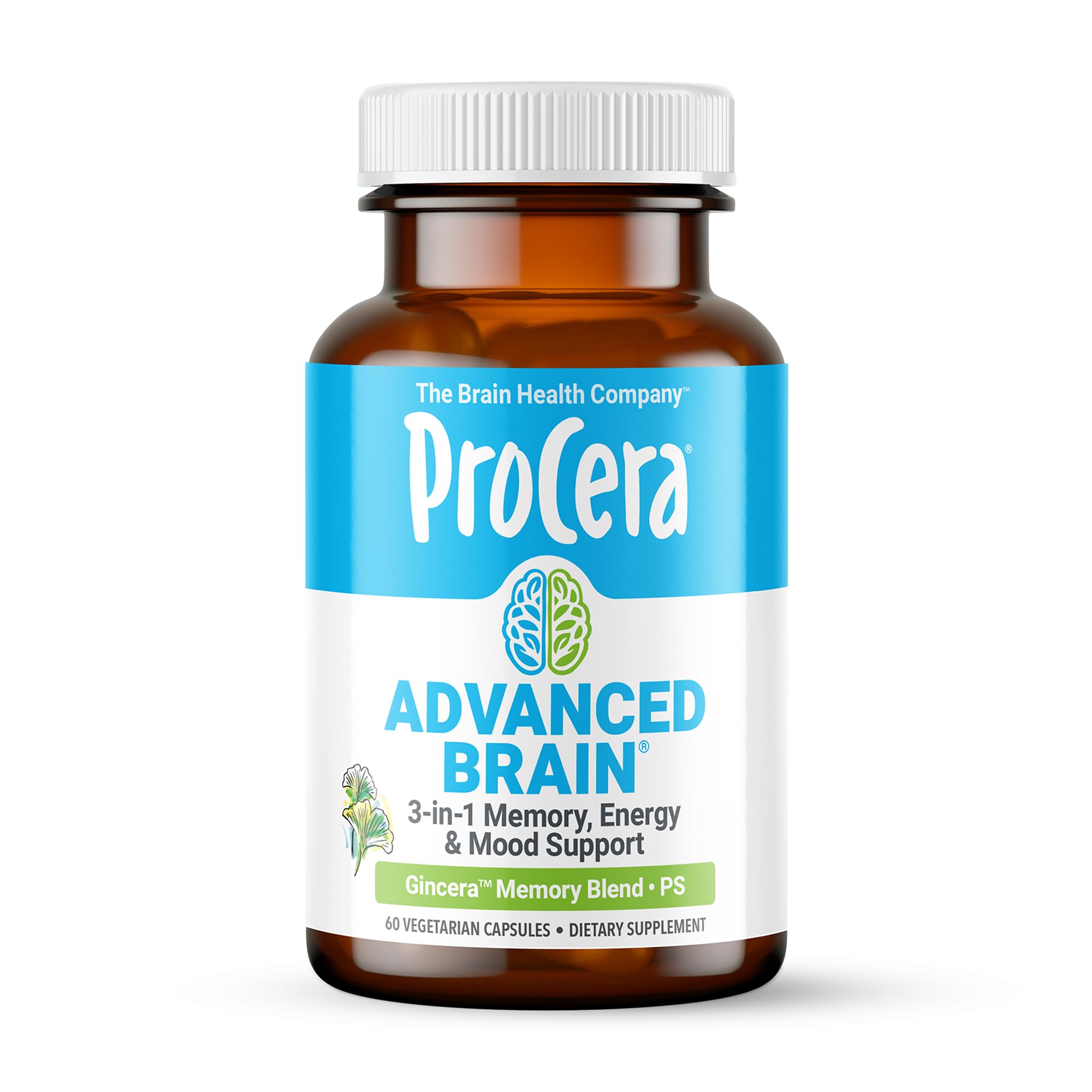 Procera Advanced Brain Ginkgo Biloba supplement front view