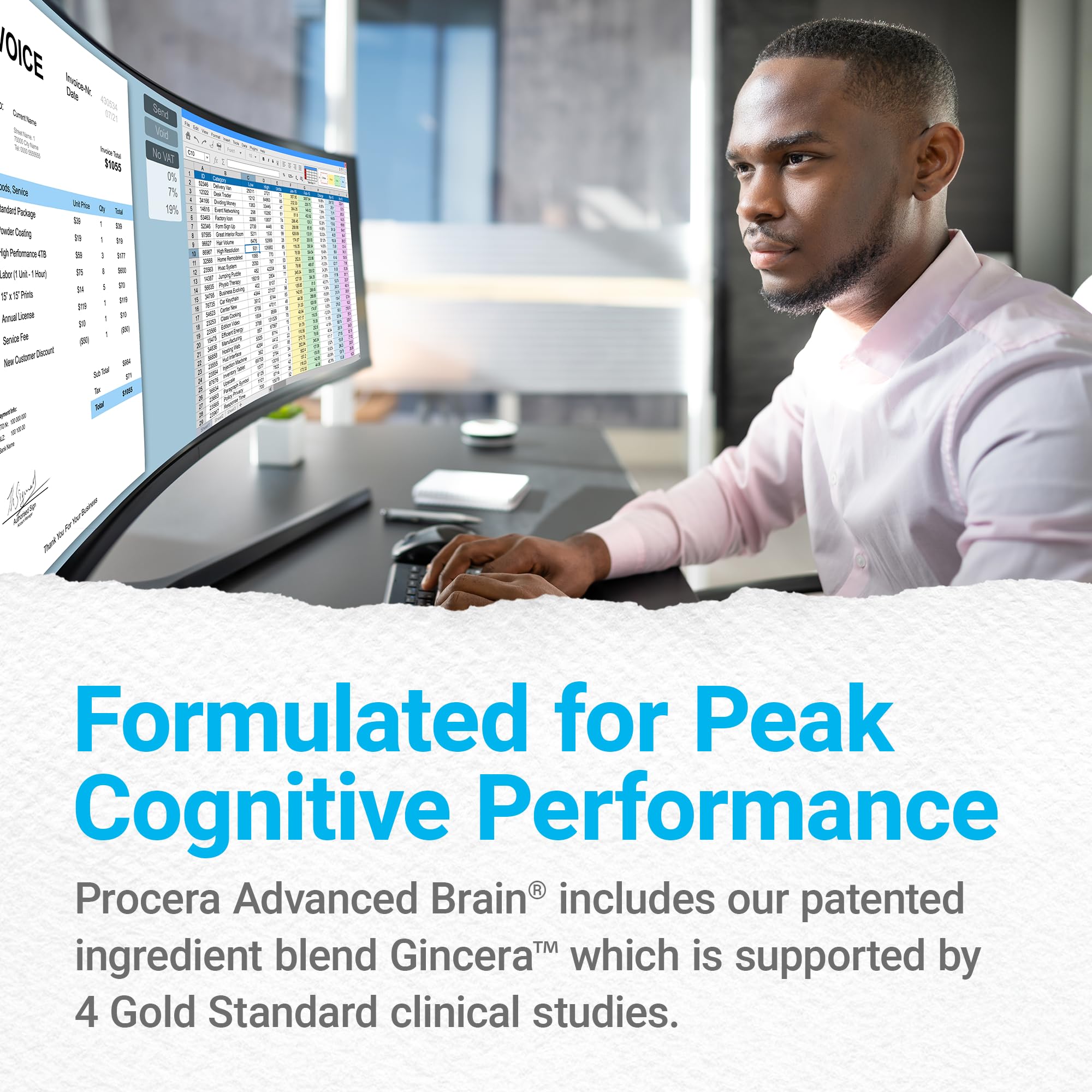 Procera Advanced Brain Ginkgo Biloba supplement in a lifestyle setting