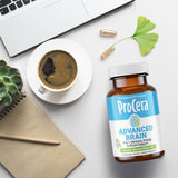 Procera Advanced Brain Ginkgo Biloba supplement side view showing capsule