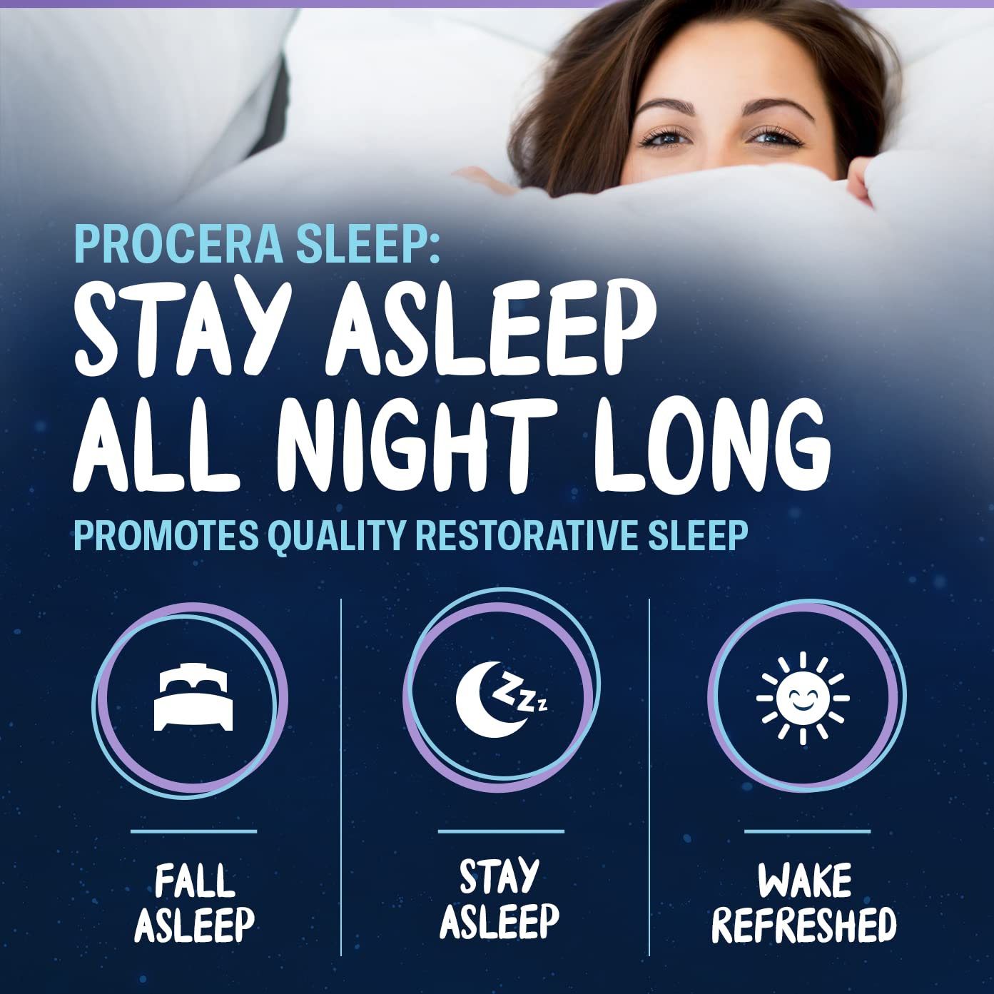 Procera Sleep Supplement bottle with a glass of water