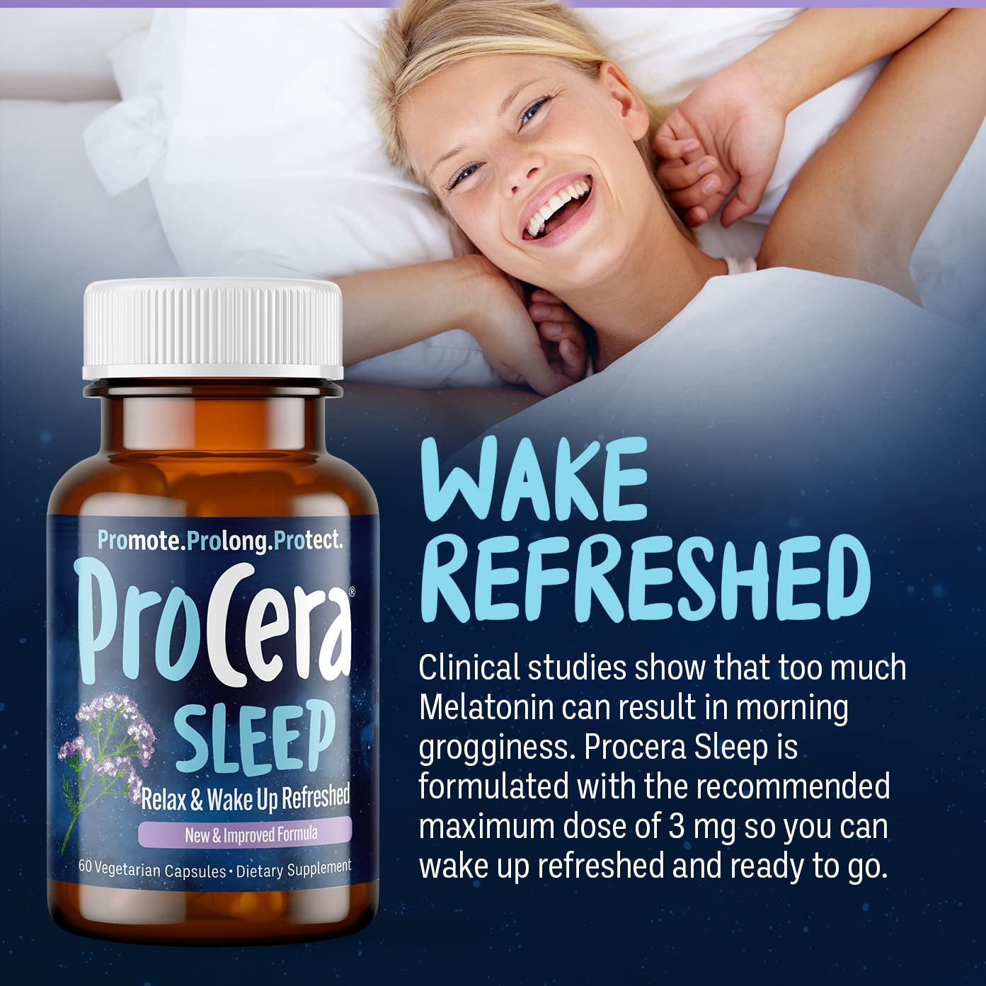 Procera Sleep Supplement capsules in a hand