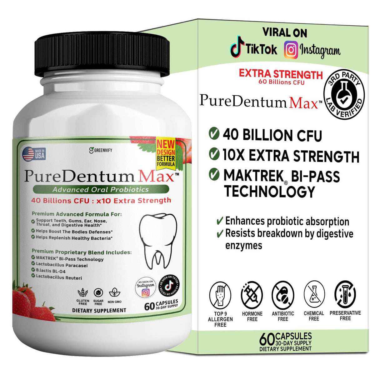 ProDentim Max Probiotic Capsules front view packaging
