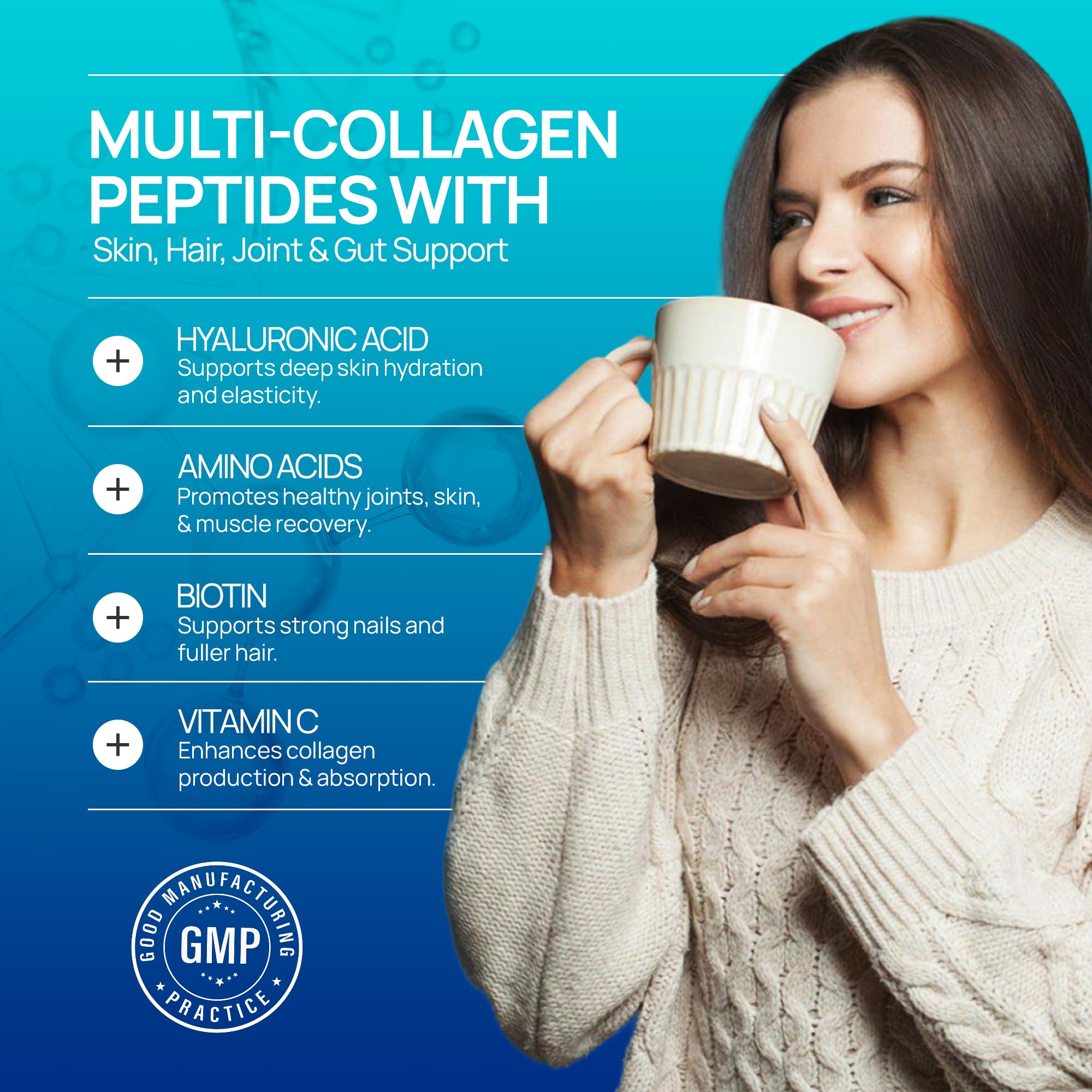 Product Maxx Multi Collagen Peptides Powder 499g with scoop