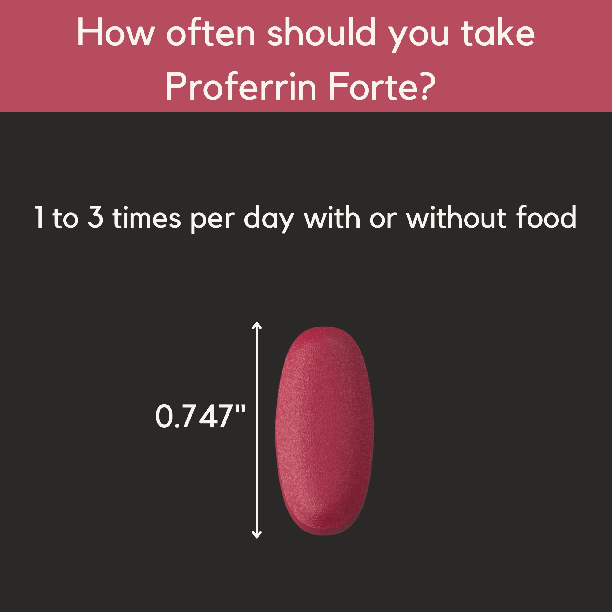 Proferrin Forte Iron Supplement side view packaging