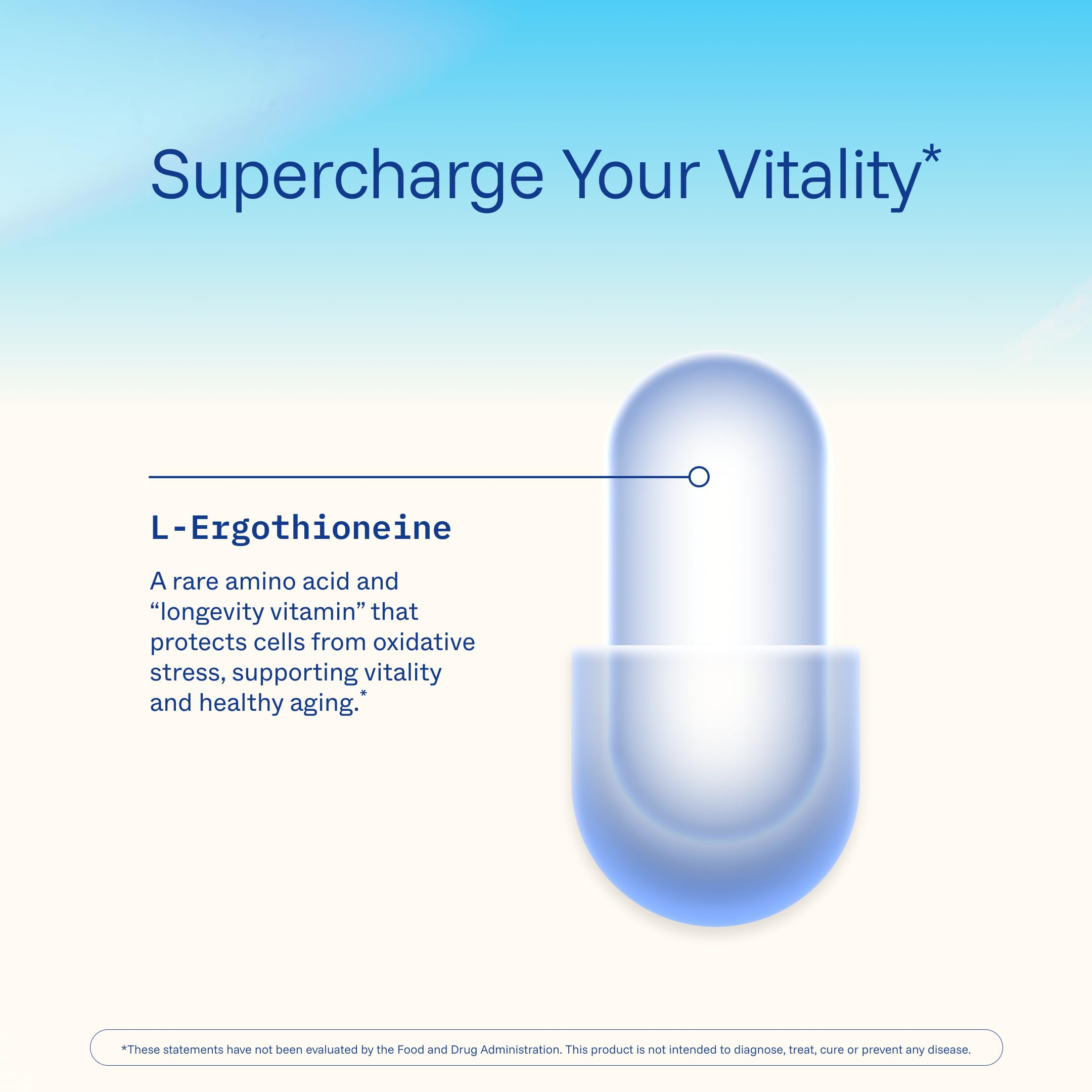 ProHealth Ergothioneine Capsules 25mg bottle top view