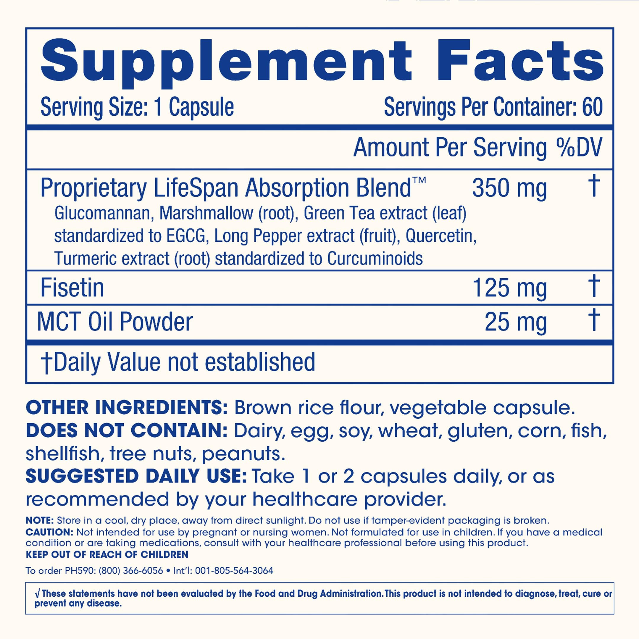 ProHealth Lifespan Absorption Blend Capsules with a glass of water