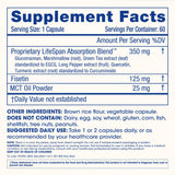 ProHealth Lifespan Absorption Blend Capsules with a glass of water