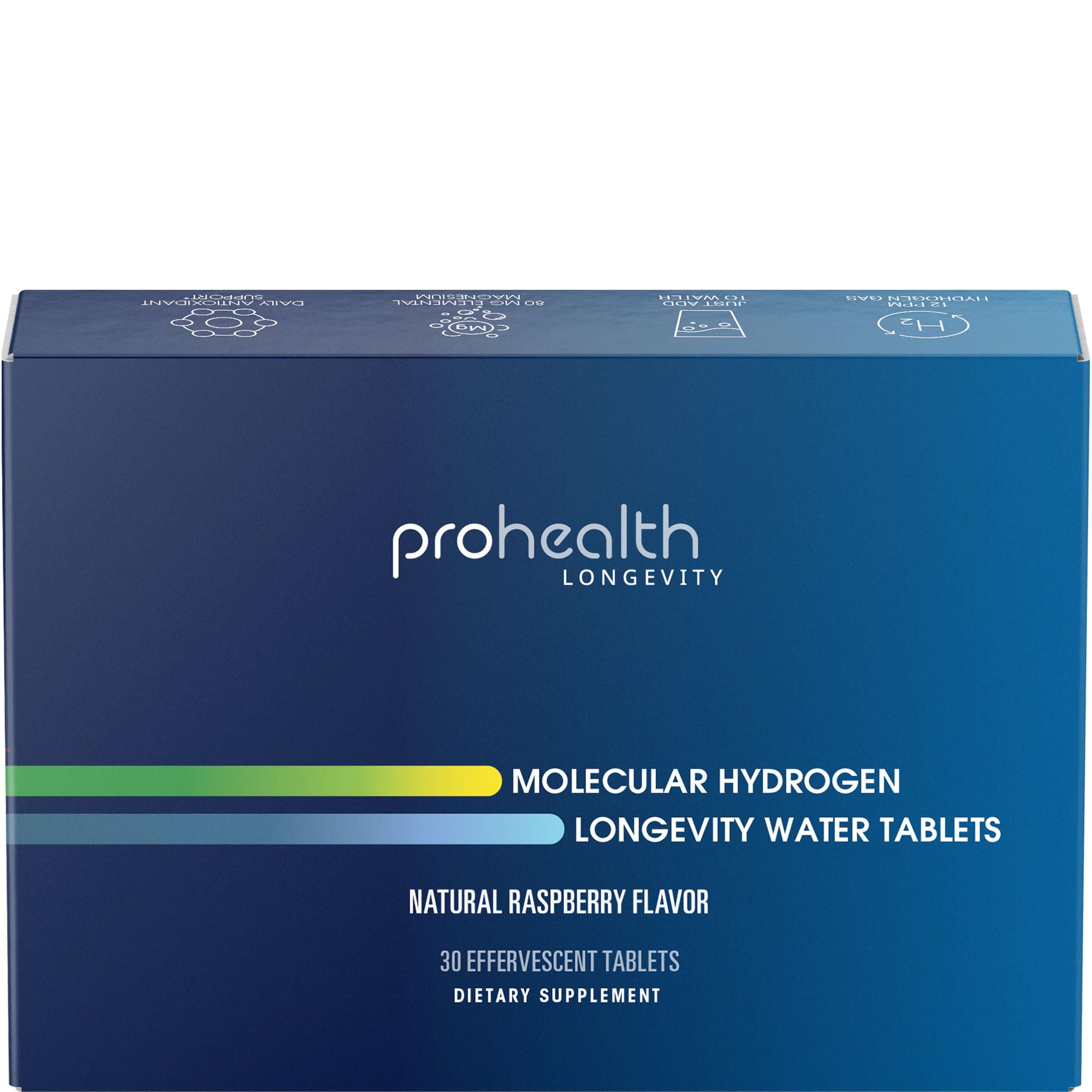 ProHealth Molecular Hydrogen Supplement front view with packaging