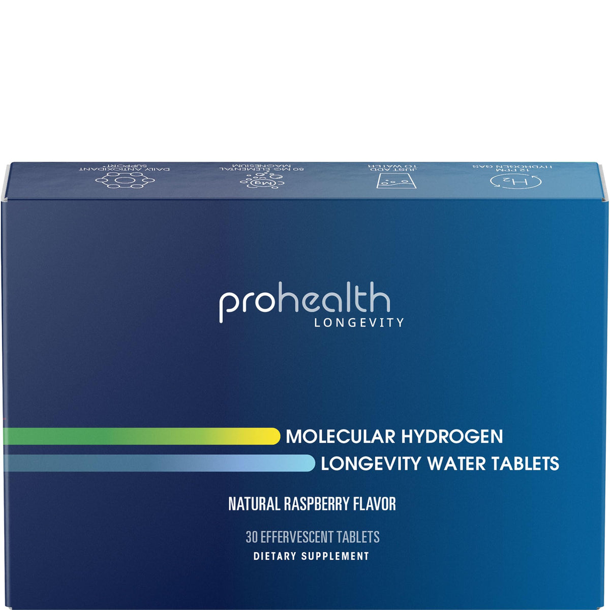 ProHealth Molecular Hydrogen Supplement front view with packaging