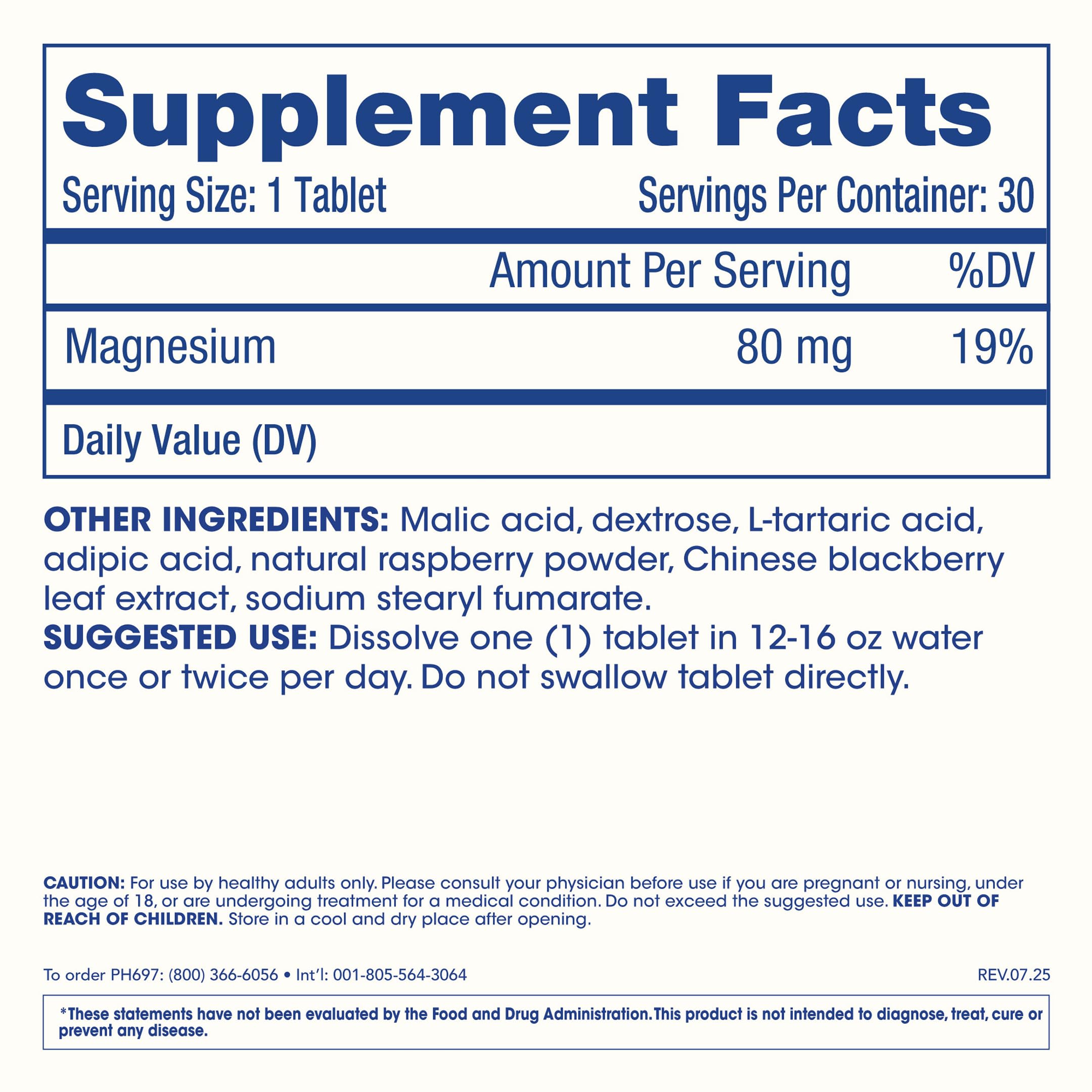 ProHealth Molecular Hydrogen Supplement with natural raspberry powder