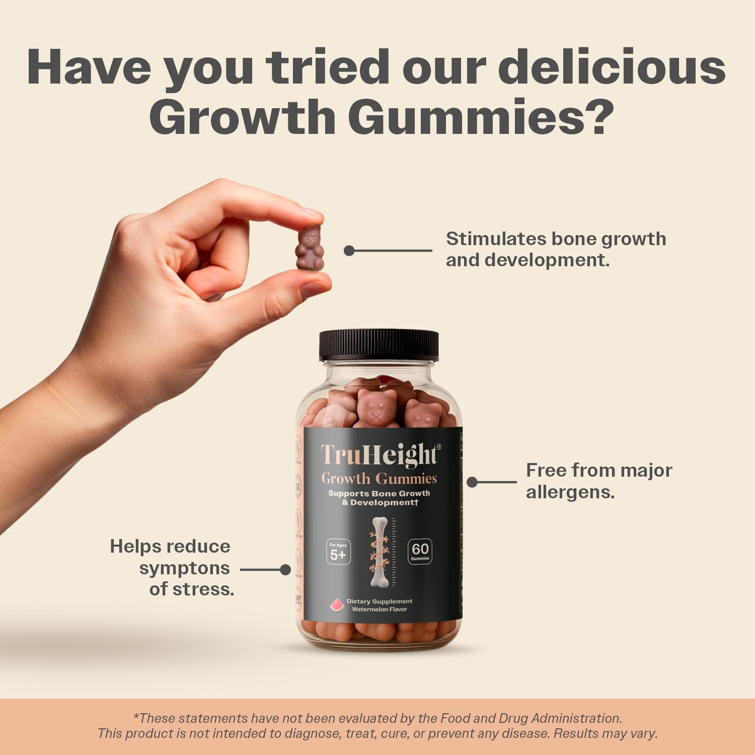 ProHeight Growth Gummies on a wooden table