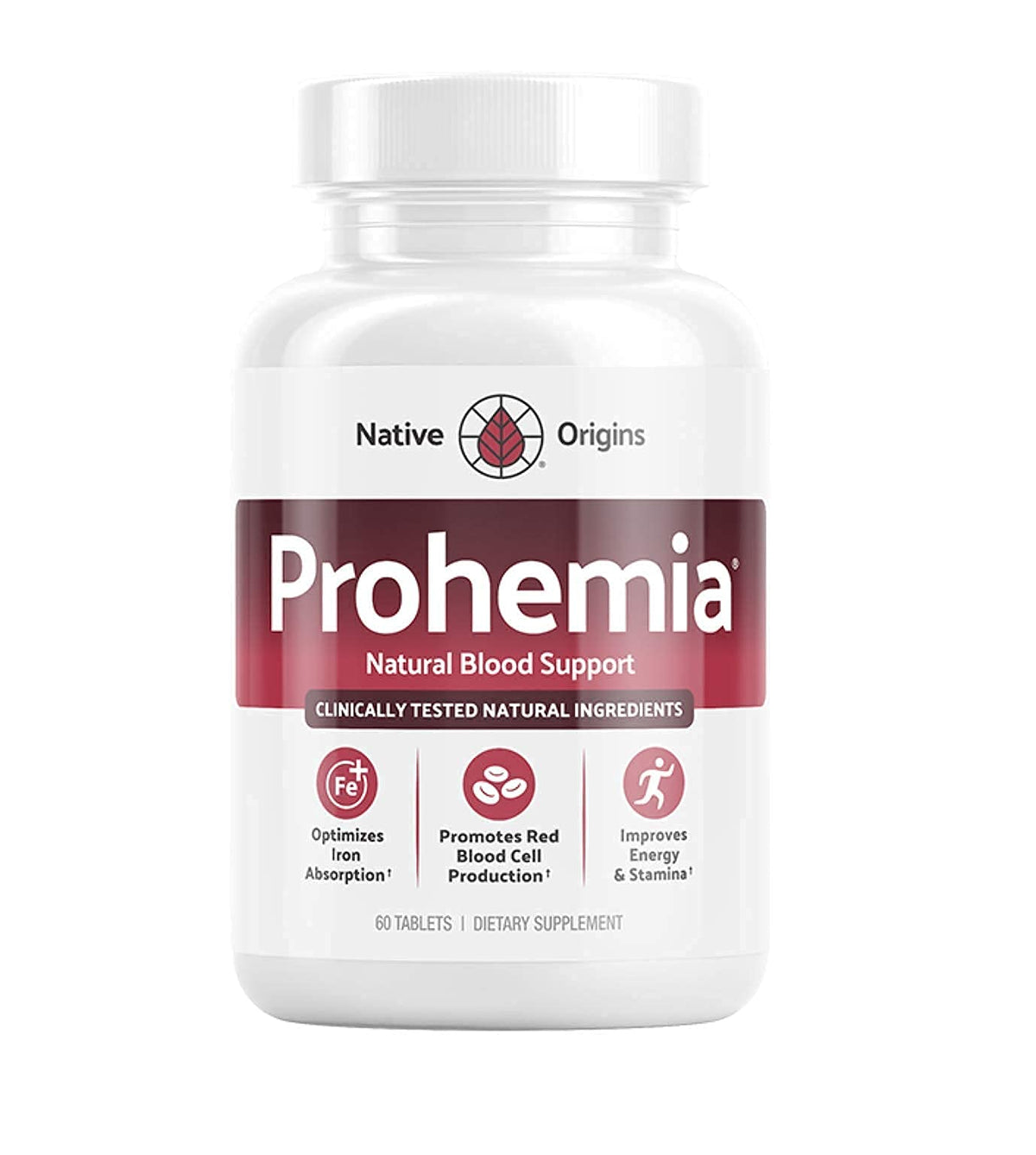 Prohemia Iron Supplement 60 Tablets front view