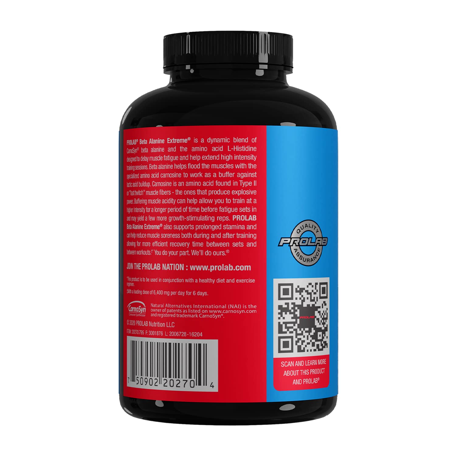 ProLab Beta-Alanine 3200mg capsules with measuring scoop