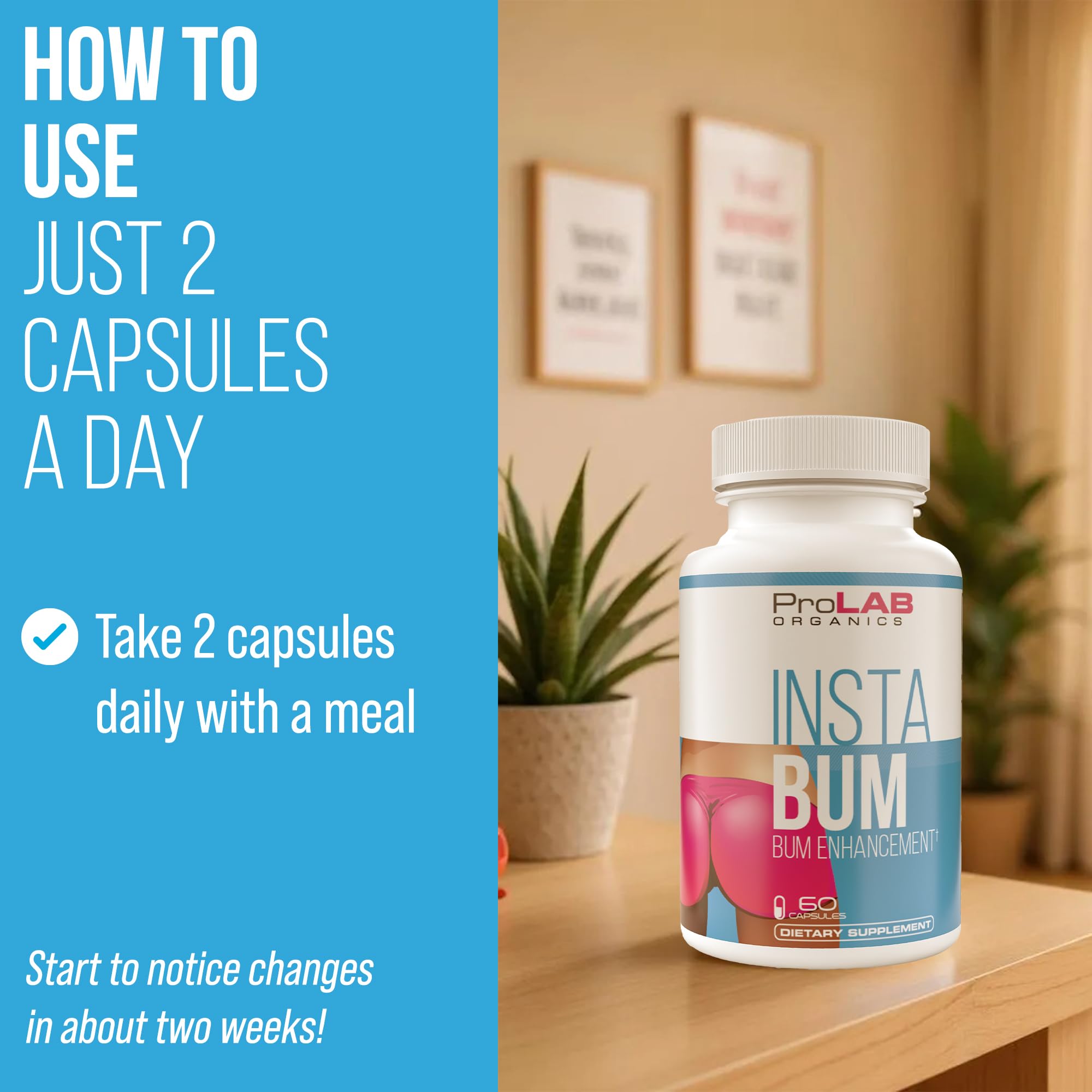 ProLab Organics InstaBum Capsules open bottle with capsules