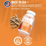 ProLab Organics InstaTight Herbal Capsules on a wooden table