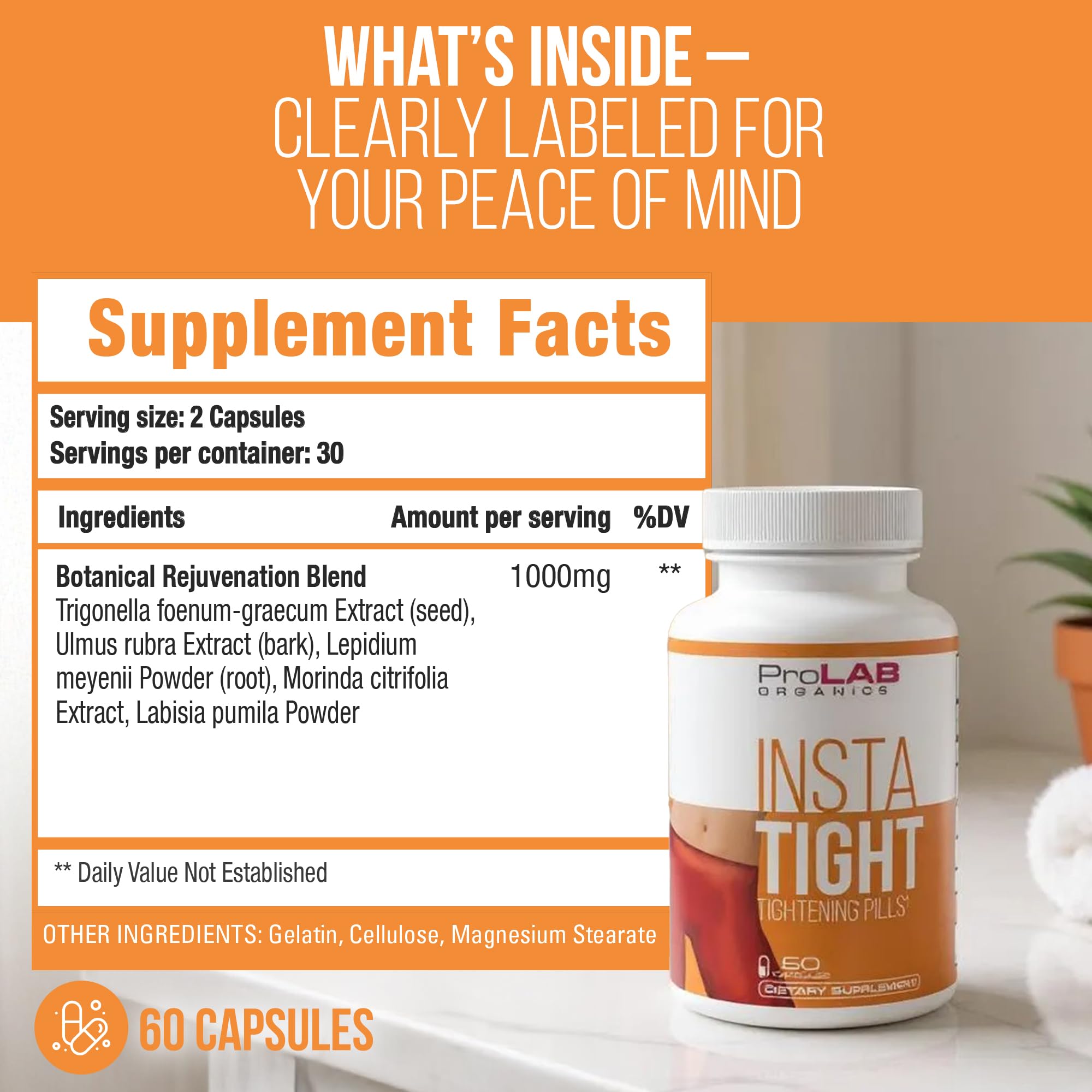 ProLab Organics InstaTight Herbal Capsules with InstaTight Gel