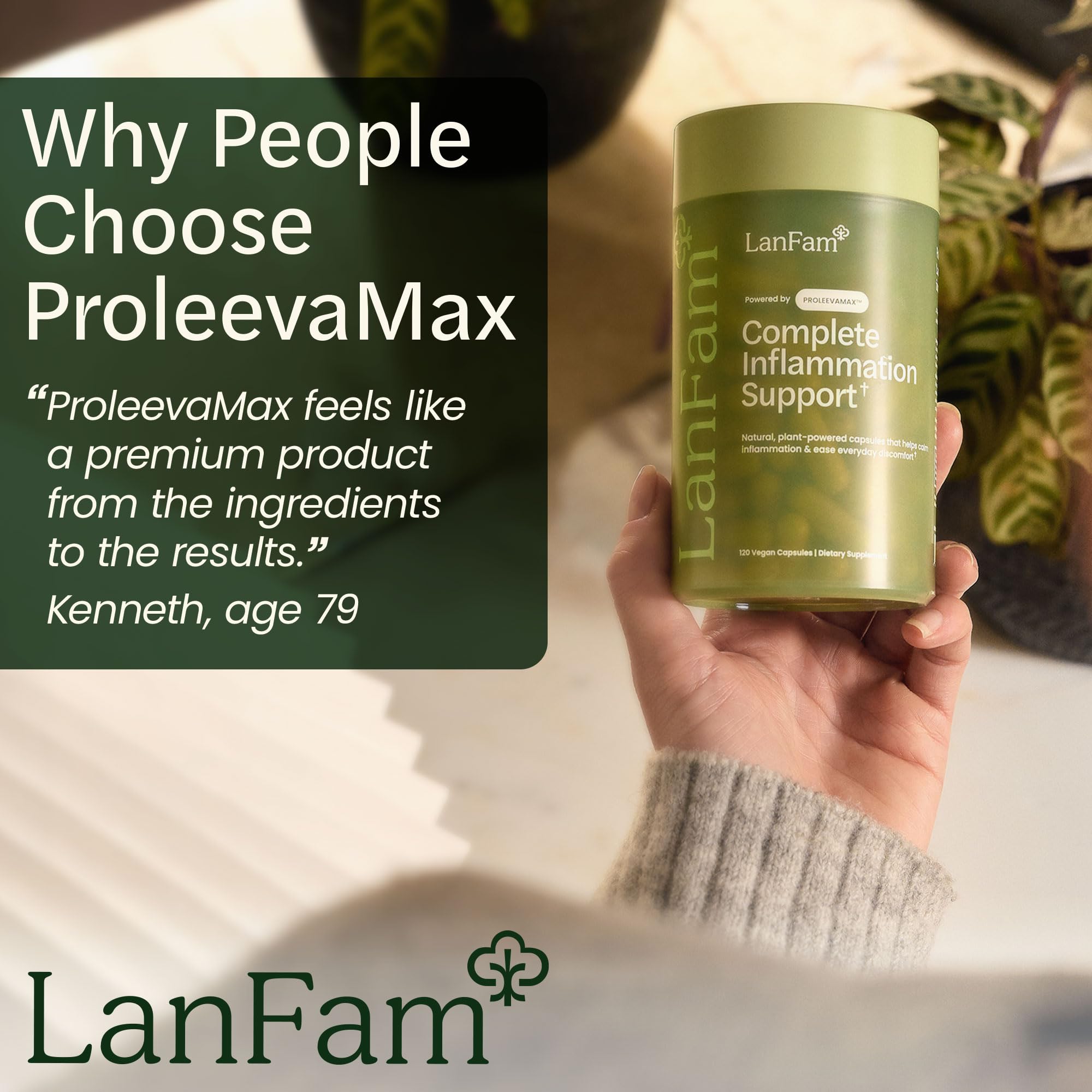 ProleevaMax Joint & Muscle Support Supplement bottle back view
