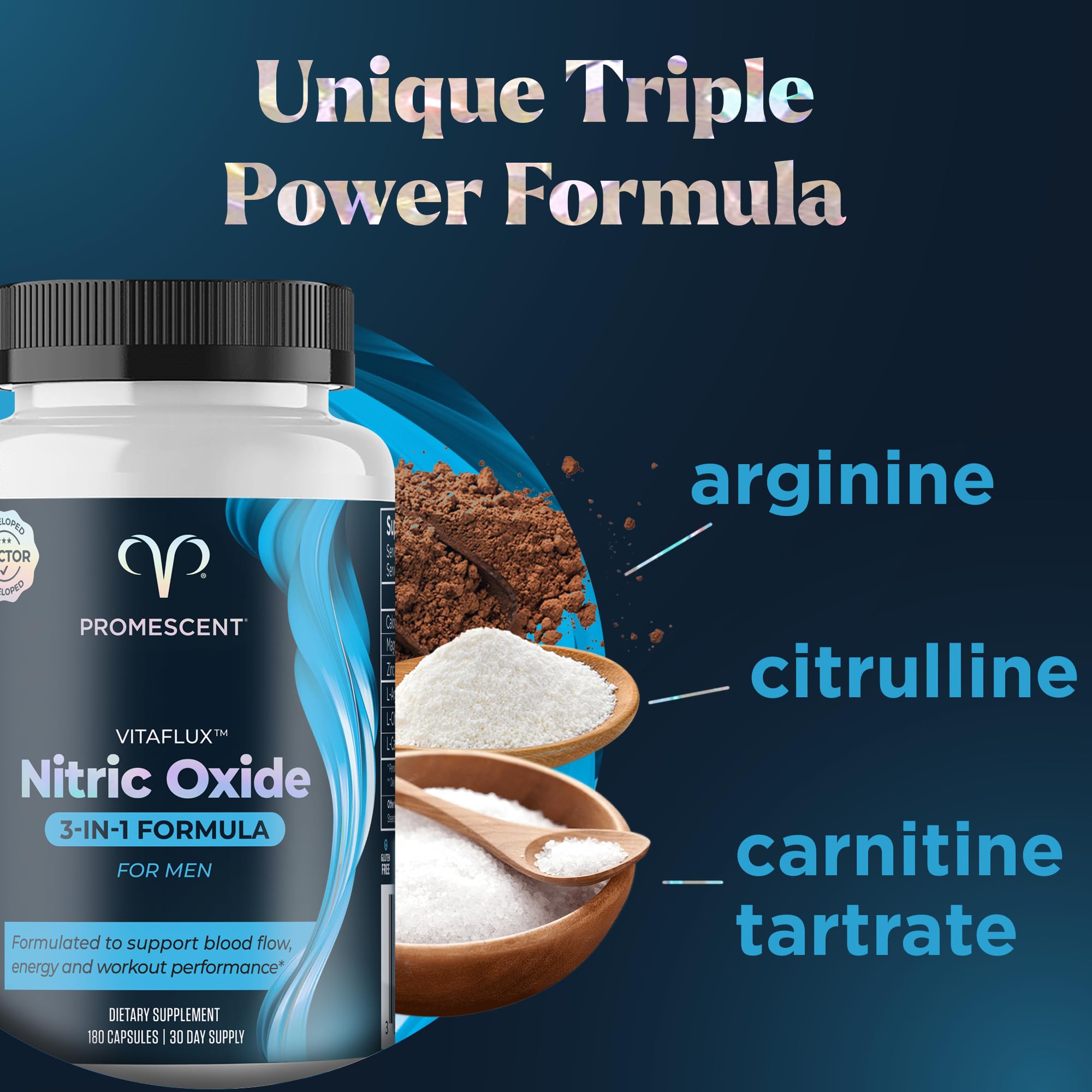 Promescent L-Arginine Nitric Oxide Supplement ingredients list