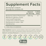 Prominent Nutrition Berberine Phytosome Supplement 550mg side view