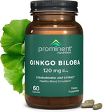 Prominent Nutrition Ginkgo Biloba 120mg capsules front view