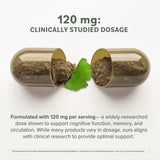 Prominent Nutrition Ginkgo Biloba capsules on a wooden surface