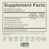 Prominent Nutrition Ginkgo Biloba capsules side view
