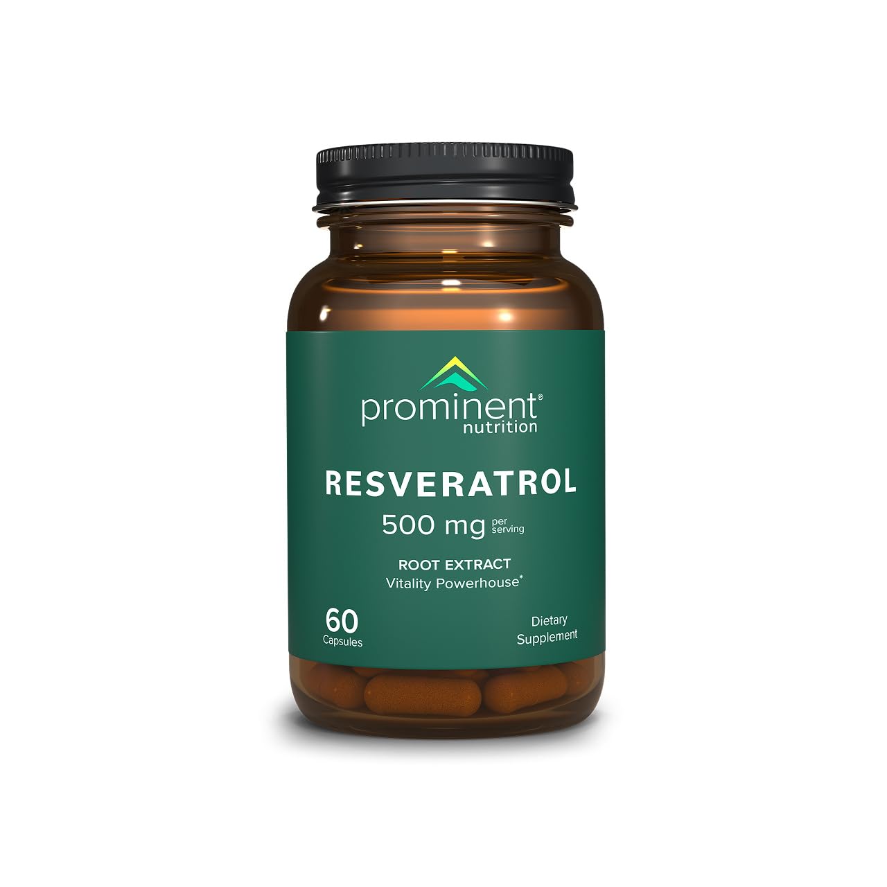 Prominent Nutrition Trans-Resveratrol supplement front view with packaging