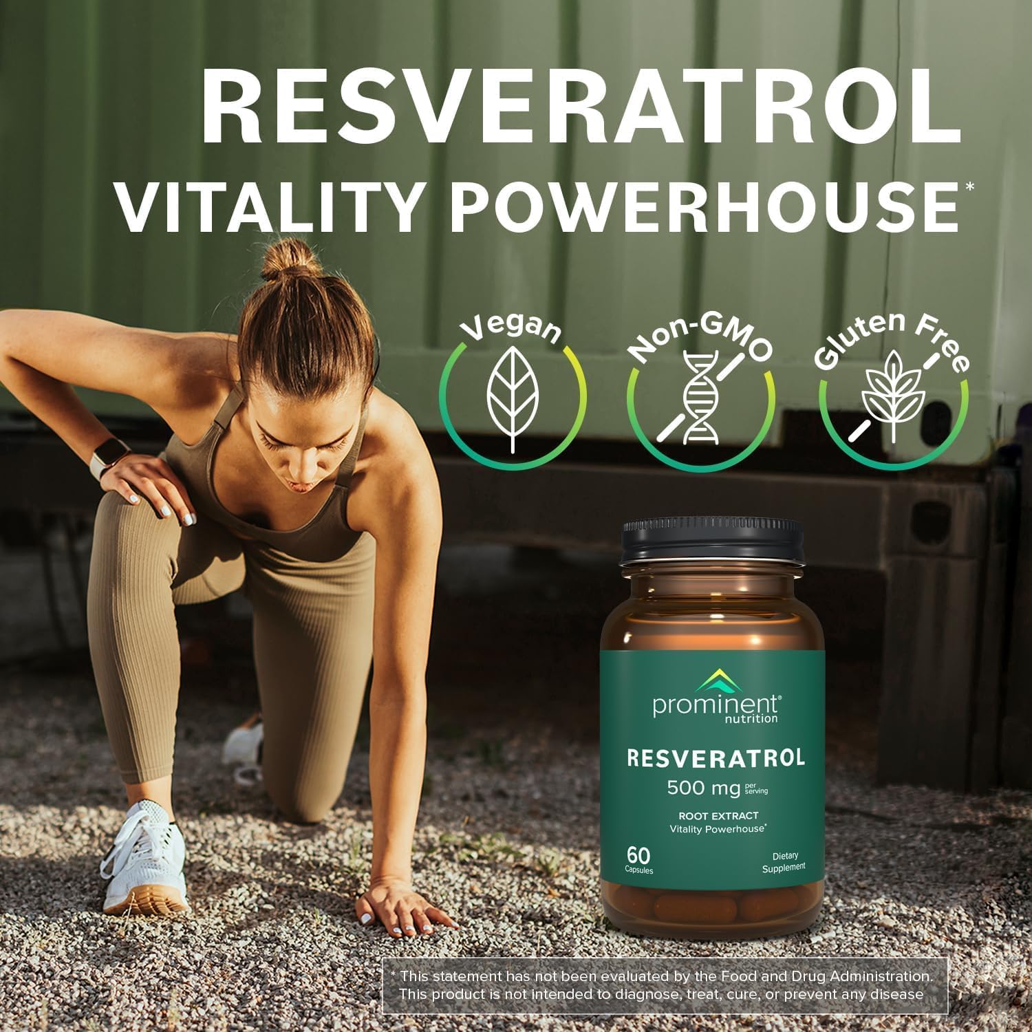 Prominent Nutrition Trans-Resveratrol supplement in a health setting