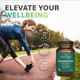 Prominent Nutrition Trans-Resveratrol supplement on a marble countertop